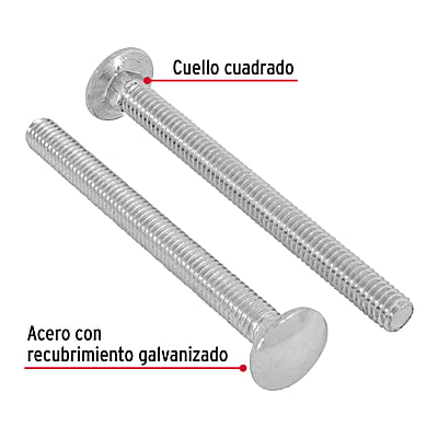 Bolsa con 50 tornillos 5/16' x 4' tipo coche - TORC-5/16X4 / 44727