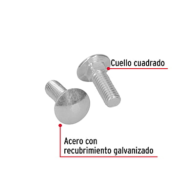 Bolsa con 50 tornillos 7/16' x 1-1/4' tipo coche - TORC-7/16X1-1/4 / 44738