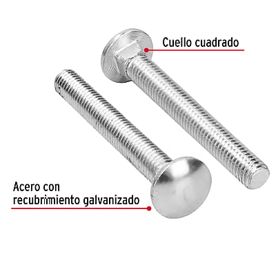 Bolsa con 20 tornillos 7/16' x 3-1/2' tipo coche - TORC-7/16X3-1/2 / 44743