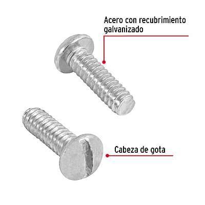 Bolsa con 250 tornillos 3/16' x 5/8' tipo estufa - TORE-3/16X5/8 / 44615