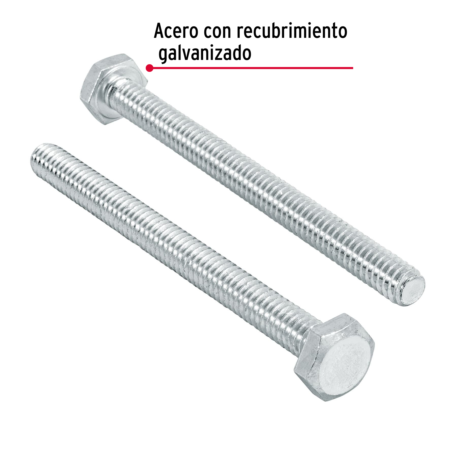 Bolsa con 50 tornillos 1/4' x 3' tipo máquina - TORM-1/4X3 / 44563