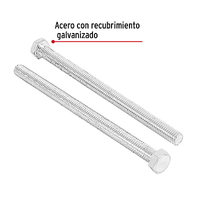 Bolsa con 15 tornillos 3/8' x 6' tipo máquina - TORM-3/8X6 / 44653