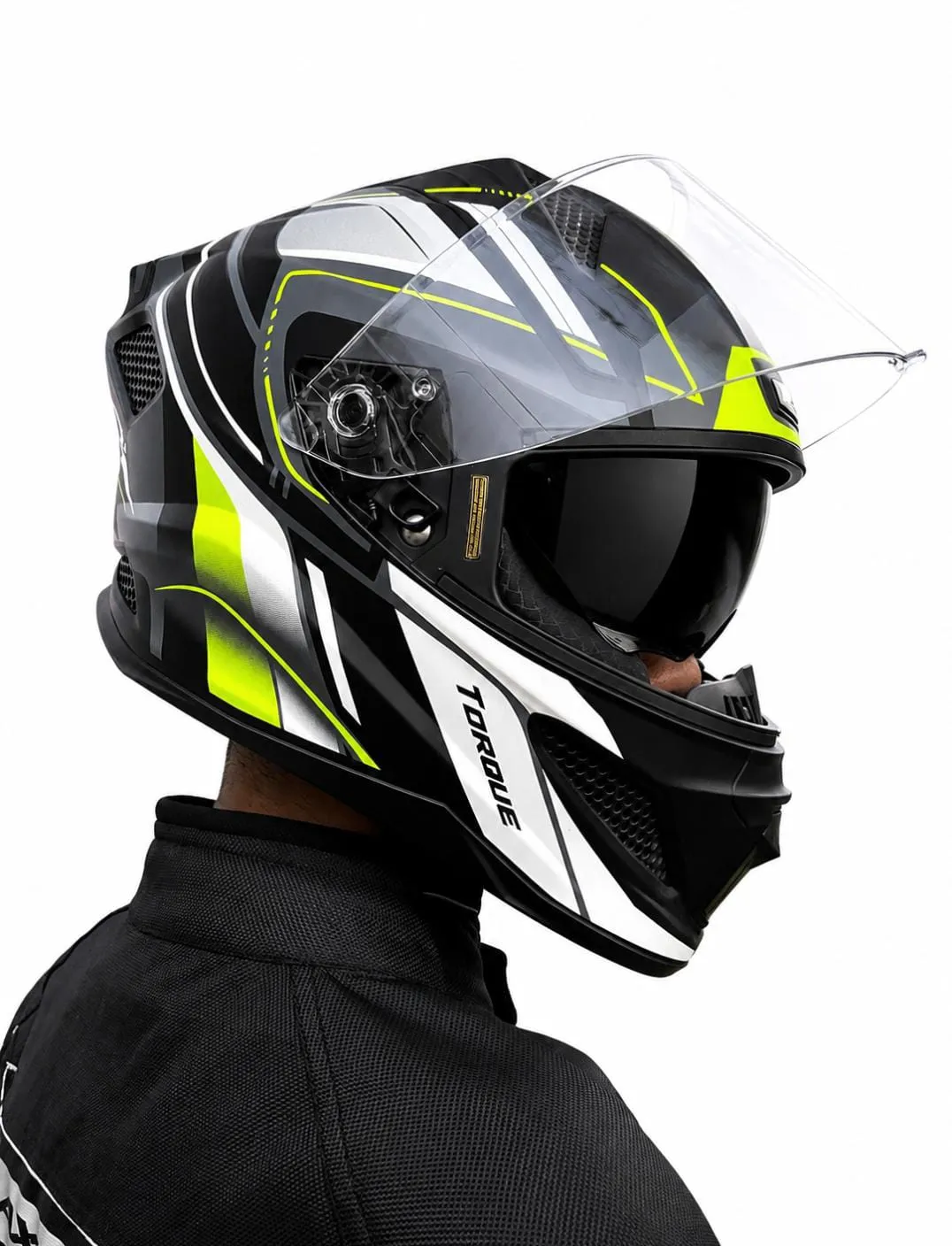 STEELBIRD SBH-25 SHARP ISS MATT TORQUE BLACK/NEON WHITE C/V 600 MM STEELBIRD SBH-25 SHARP ISS MATT TORQUE BLACK/NEON WHITE C/V 600 MM