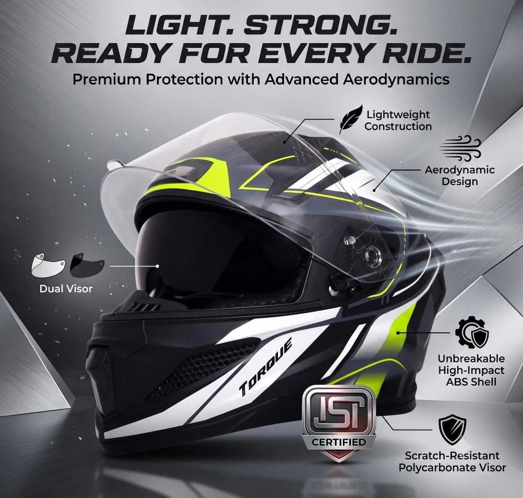 STEELBIRD SBH-25 SHARP ISS GLOSSY TORQUE BLACK/NEON WHITE C/V 600 MM STEELBIRD SBH-25 SHARP ISS GLOSSY TORQUE BLACK/NEON WHITE C/V 600 MM