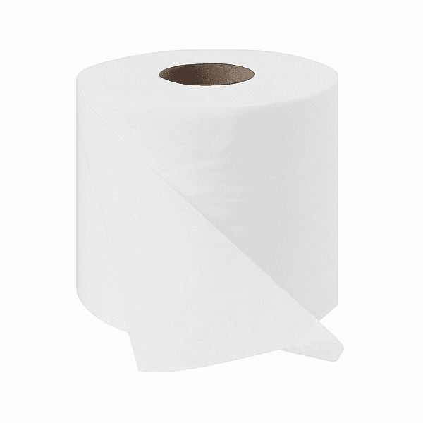 Toilet Paper Virgin 1-Ply, 4.3" x 3.5", 1000 Sheets - 96 Rolls/Case