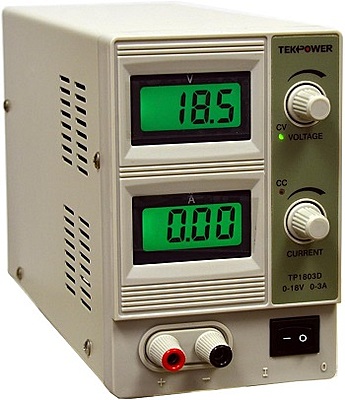 TP1803D Lab Grade DC Power Supply by Tekpower / 0-18 Volts, 0-3 Amps