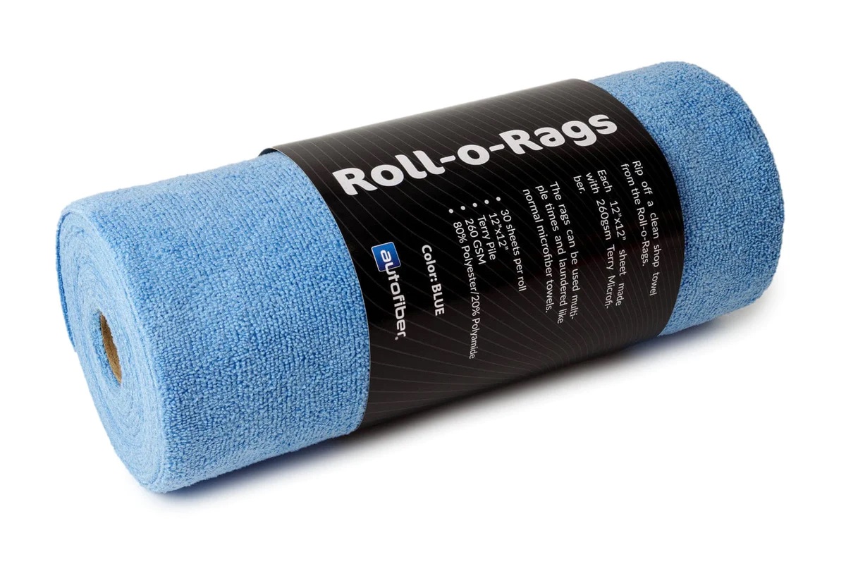 Autofiber Roll-o-Rags rouleau de chiffons microfibre Bleu Autofiber Roll-o-Rags rouleau de chiffons microfibre Bleu