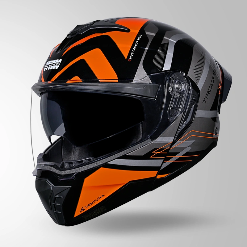 STUDDS TROOPER  D3 BLACK N10 ORANGE L