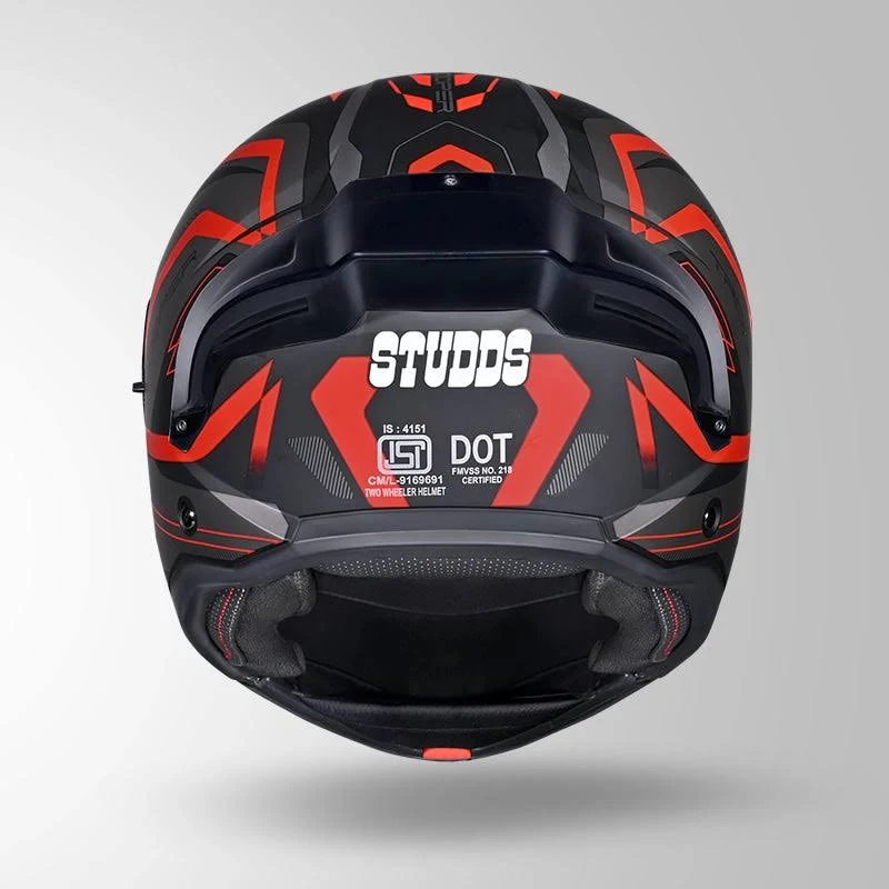STUDDS TROOPER D3 MATT BLACK N2 RED L STUDDS TROOPER D3 MATT BLACK N2 RED L