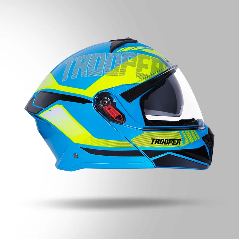 STUDDS TROOPER D1 MATT BLUE N5 YELLOW D/V (L)
