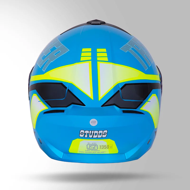 STUDDS TROOPER D1 MATT BLUE N5 YELLOW D/V (L)