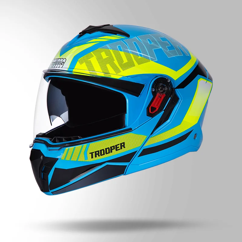 STUDDS TROOPER D1 MATT BLUE N5 YELLOW D/V (L)