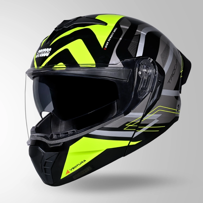 STUDDS TROOPER  D3 MATT BLACK N5 YELLOW XL