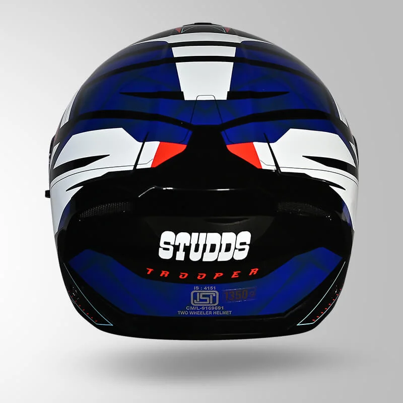 STUDDS TROOPER D2 BLACK/BLUE N6 WHITE D/V (L) STUDDS TROOPER D2 BLACK/BLUE N6 WHITE D/V (L)