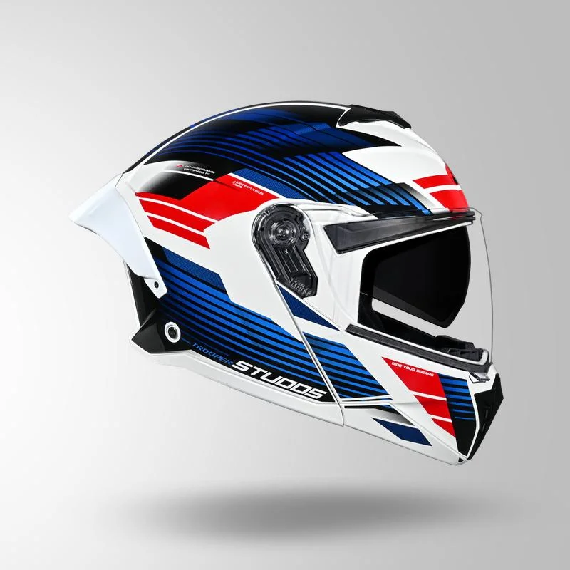 STUDDS TROOPER TRAIL WHITE BLUE RED L STUDDS TROOPER TRAIL WHITE BLUE RED L