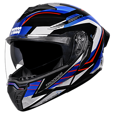 STUDDS TROOPER RACE D4 MATT BLACK/RED N1 BLUE D/V (M)