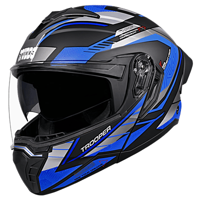 STUDDS TROOPER RACE D4 MATT BLACK/GREY N1 BLUE D/V (M)