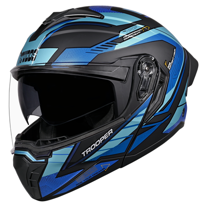 STUDDS TROOPER RACE D4 MATT BLACK N1 BLUE M