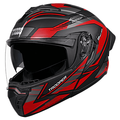 STUDDS TROOPER RACE D4 MATT BLACK N2 RED XL