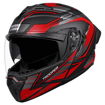 STUDDS TROOPER RACE D4 MATT BLACK N2 RED XL