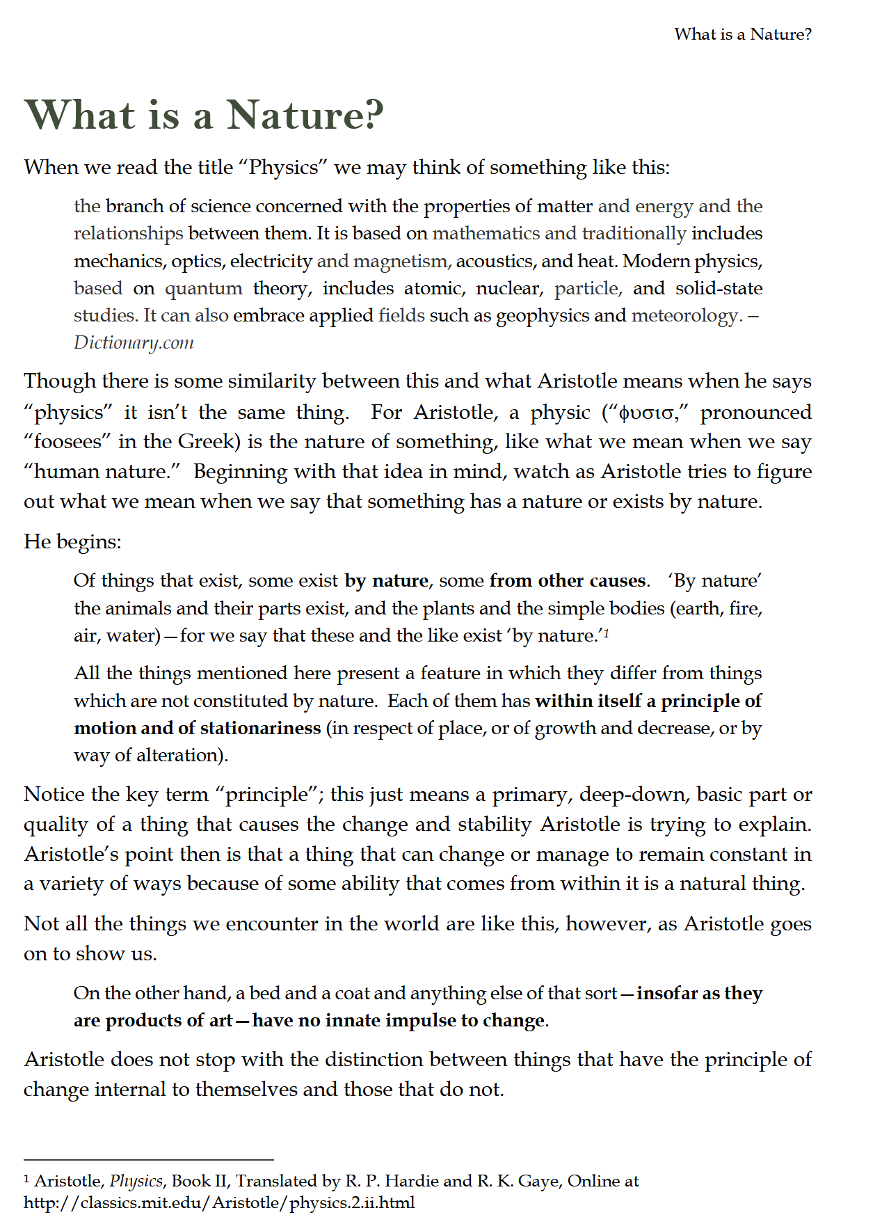 Nature, Man, & Science READER: Trivium Studies 3