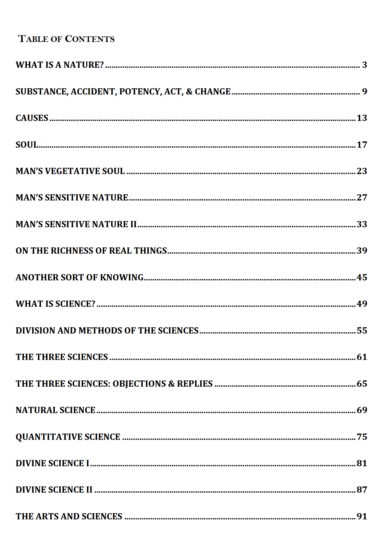 Nature, Man, & Science READER: Trivium Studies 3