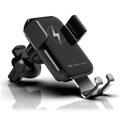 Fast wireless car charger for mobiles with sensor to open and close