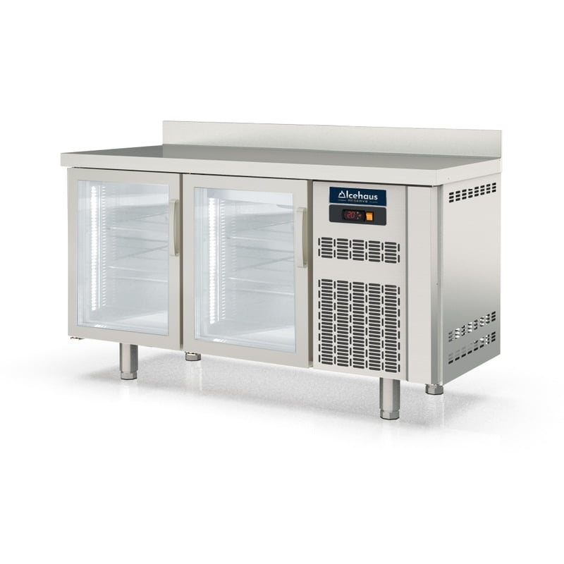 Mesa de Trabajo Refrigerada 2 Puertas de Cristal
