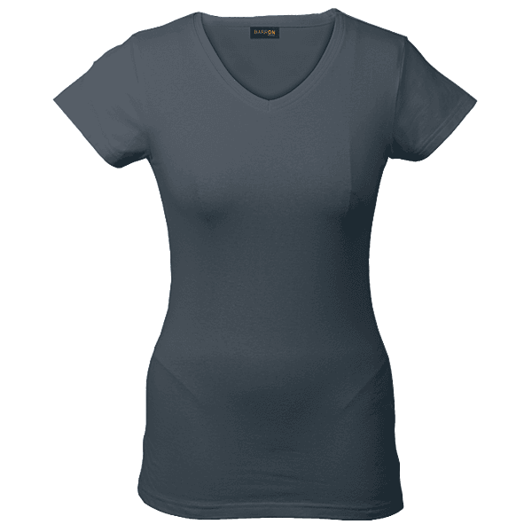 170g Slim Fit V-Neck T-Shirt Ladies
