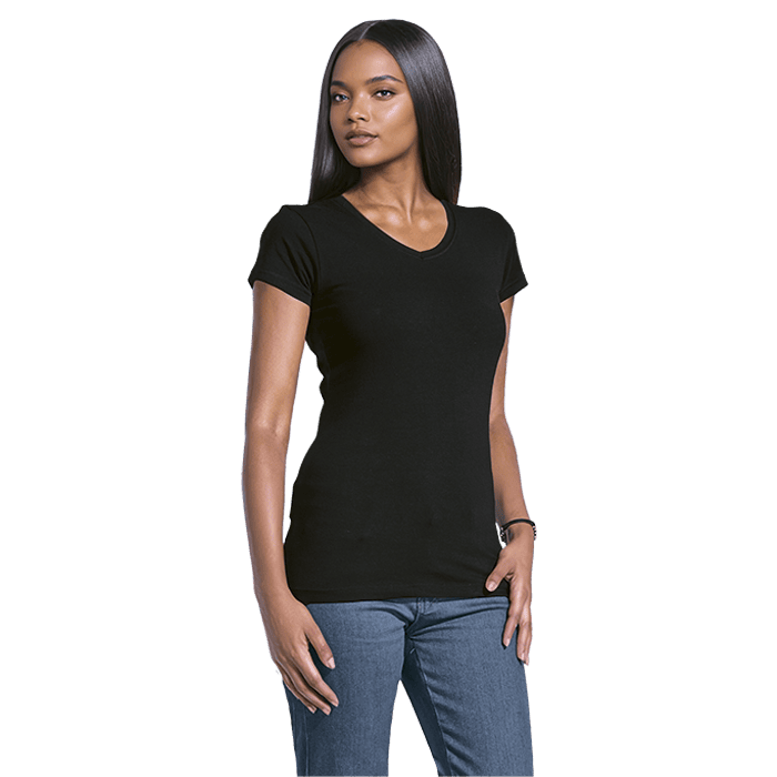 170g Slim Fit V-Neck T-Shirt Ladies
