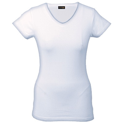 170g Slim Fit V-Neck T-Shirt Ladies
