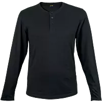 145g Henley Long Sleeve T-Shirt Mens