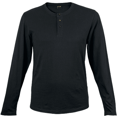 145g Henley Long Sleeve T-Shirt Mens