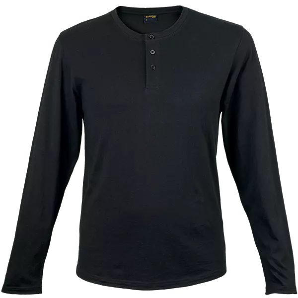 145g Henley Long Sleeve T-Shirt Mens