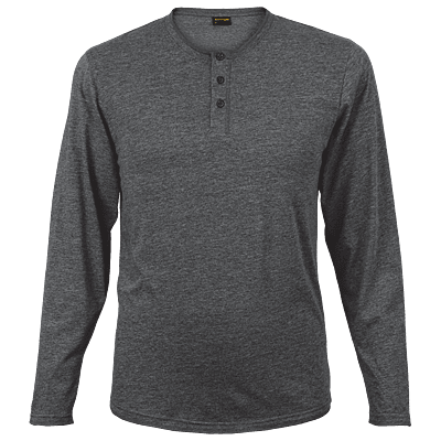 145g Henley Long Sleeve T-Shirt Mens