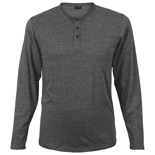 145g Henley Long Sleeve T-Shirt Mens