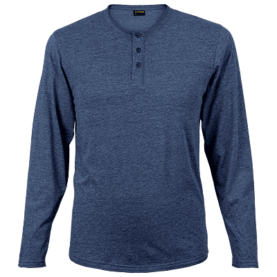 145g Henley Long Sleeve T-Shirt Mens