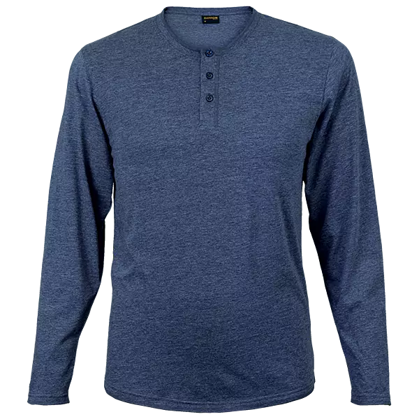 145g Henley Long Sleeve T-Shirt Mens