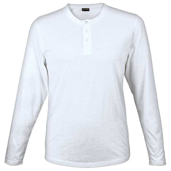145g Henley Long Sleeve T-Shirt Mens