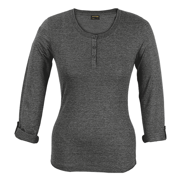 145g Henley Long Sleeve T-Shirt Ladies