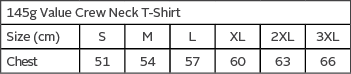 145g Value Crew Neck T-Shirt