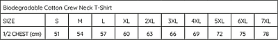 Biodegradable Cotton Crew Neck T-Shirt