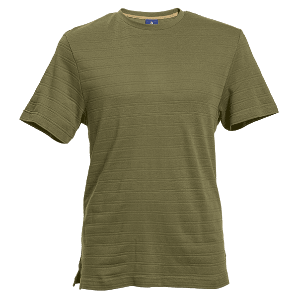 170g Pique Knit Jacquard Stripe T-Shirt