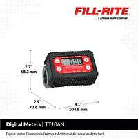 FILL RITE SERIES TT10 2-35 GPM 4-Digit Digital Fuel Transfer Meter