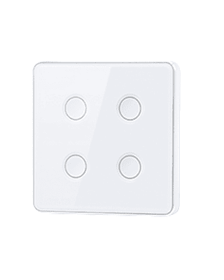 Zigbee 4 Gang Smart Touch Switch - White