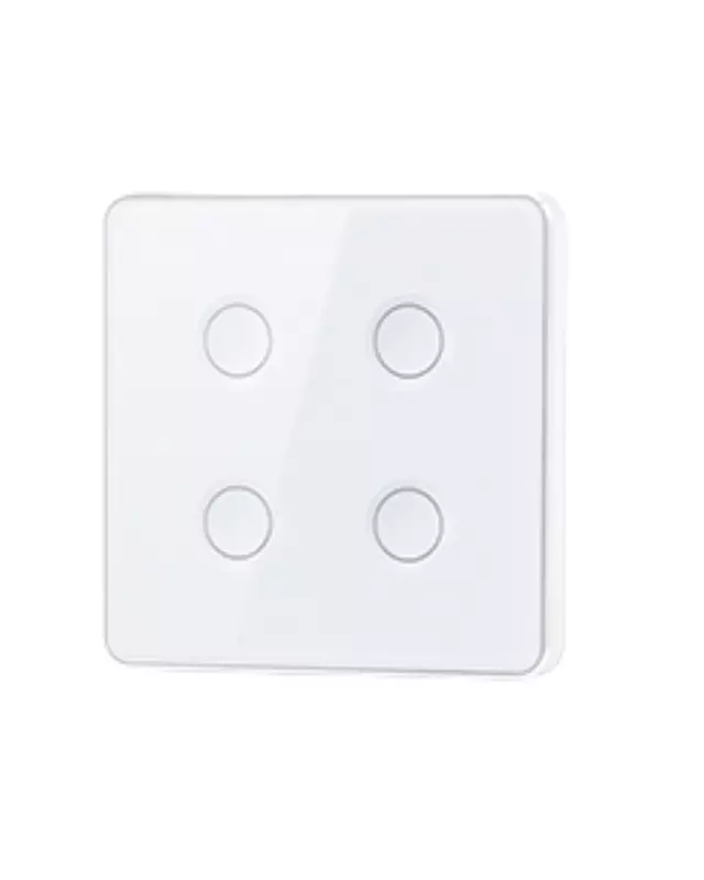 Zigbee 4 Gang Smart Touch Switch - White