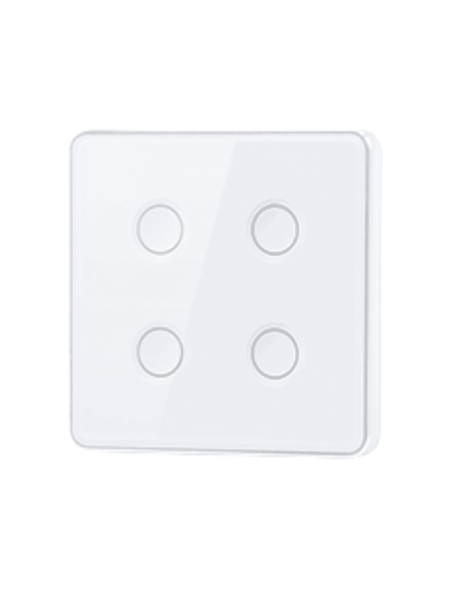 Zigbee 4 Gang Smart Touch Switch - White