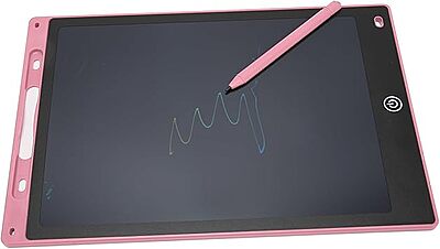 Tablette d'Ecriture Et De Coloriage LCD Avec Stylo 12'' Rose