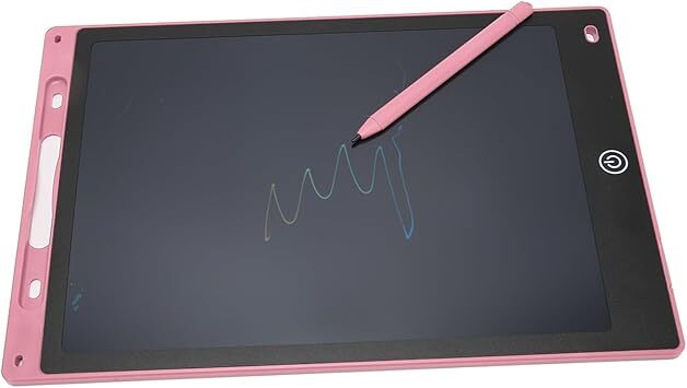 Tablette d'Ecriture Et De Coloriage LCD Avec Stylo 12'' Rose