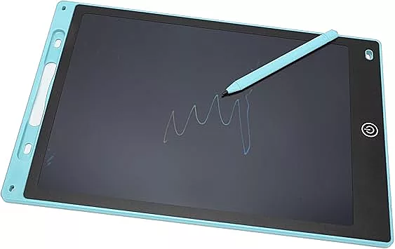 Tablette d'Ecriture Et De Coloriage LCD Avec Stylo 12'' Bleu